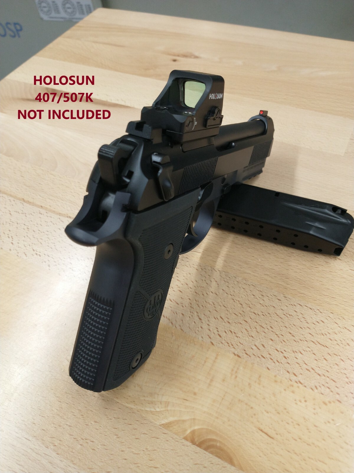 HOLOSUN 407K 507K RED DOT SIGHT MOUNT PLATE FOR BERETTA 92X RDO, MADE IN USA