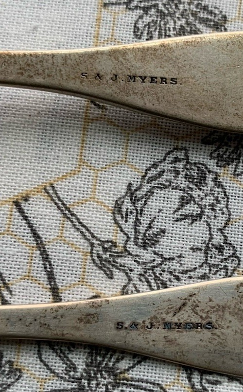 Antique Coin Silver Spoons Set Lot of 10 Palmer & Bachelders, Myers, Goddard…