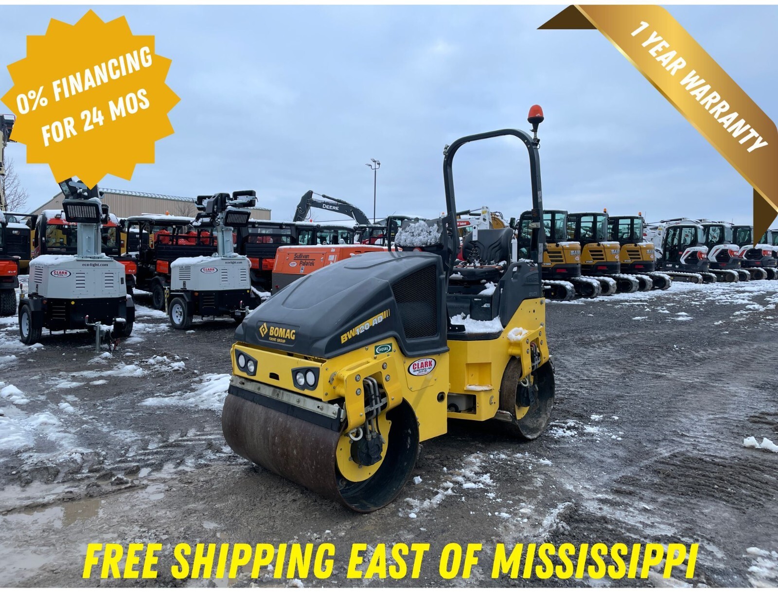 2021 Bomag BW120AD-5 Vibratory Asphalt Roller Compactor - Excellent!