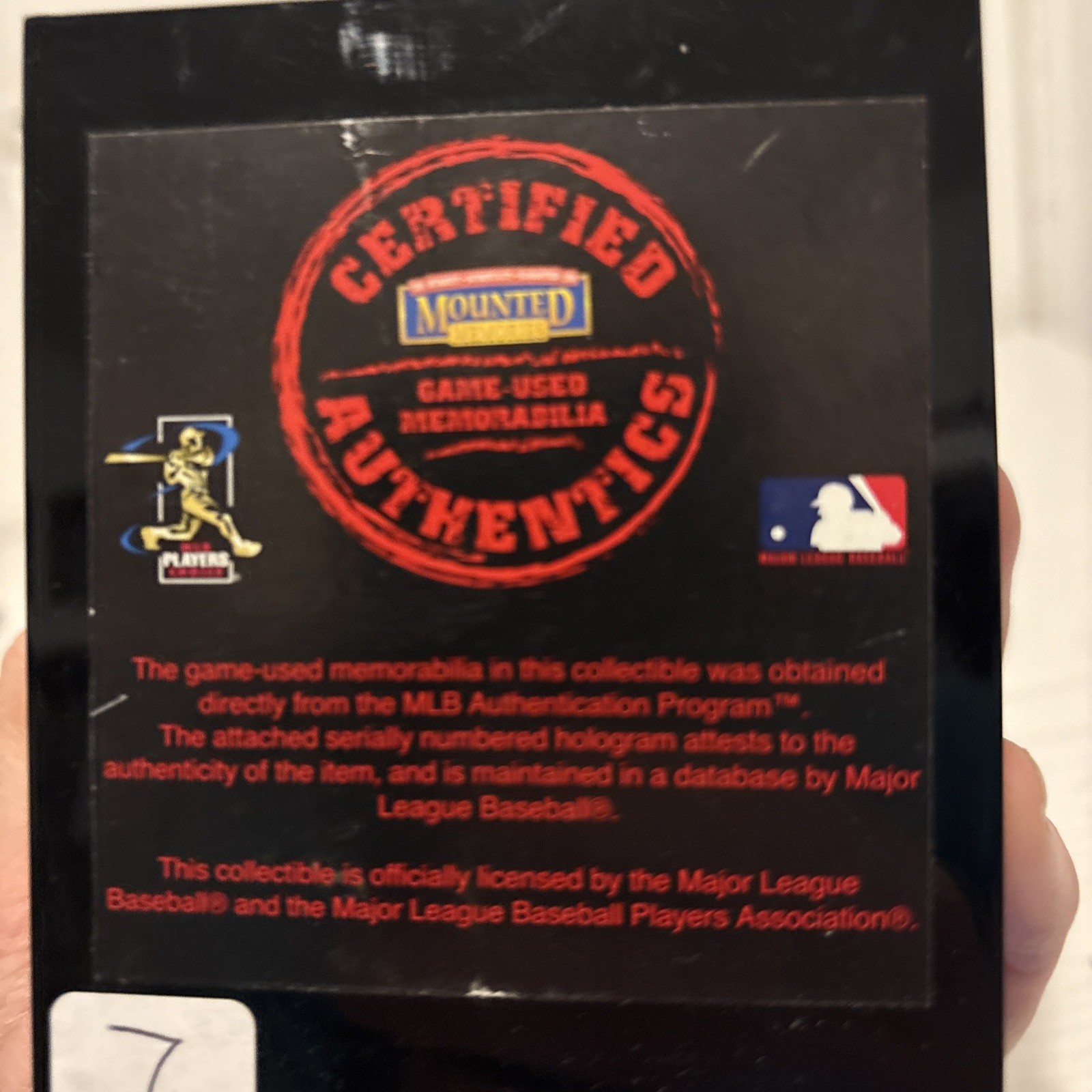 Albert Pujols Certified Authentics Mounted Memories Game Used Dirt
