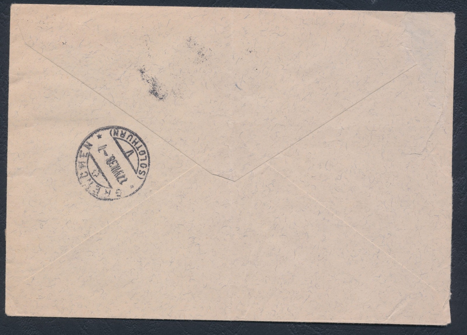 1938 Liechtenstein, Zumstein No. 142, II. Day of Use, 3 Francs Azz. Violet, Effi