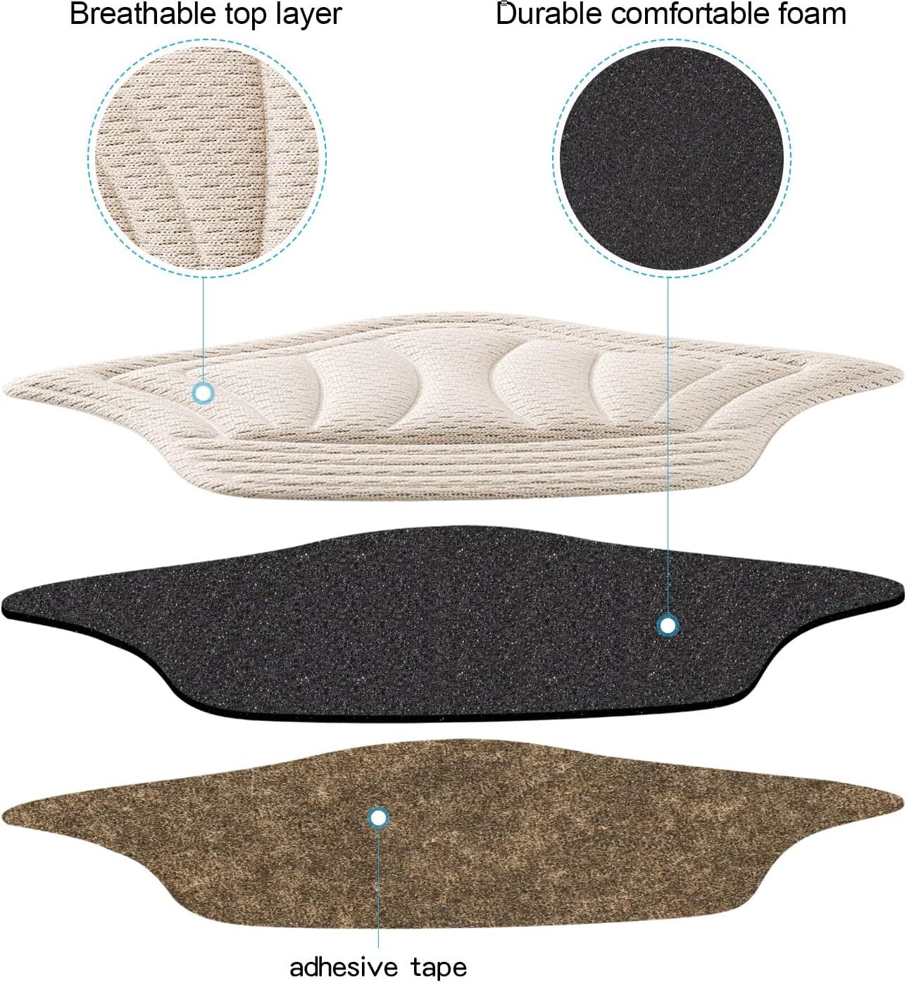 Heel Grips for Loose Shoes Heel Cushion Pads No-Slip Shoe Inserts Half Wholesale