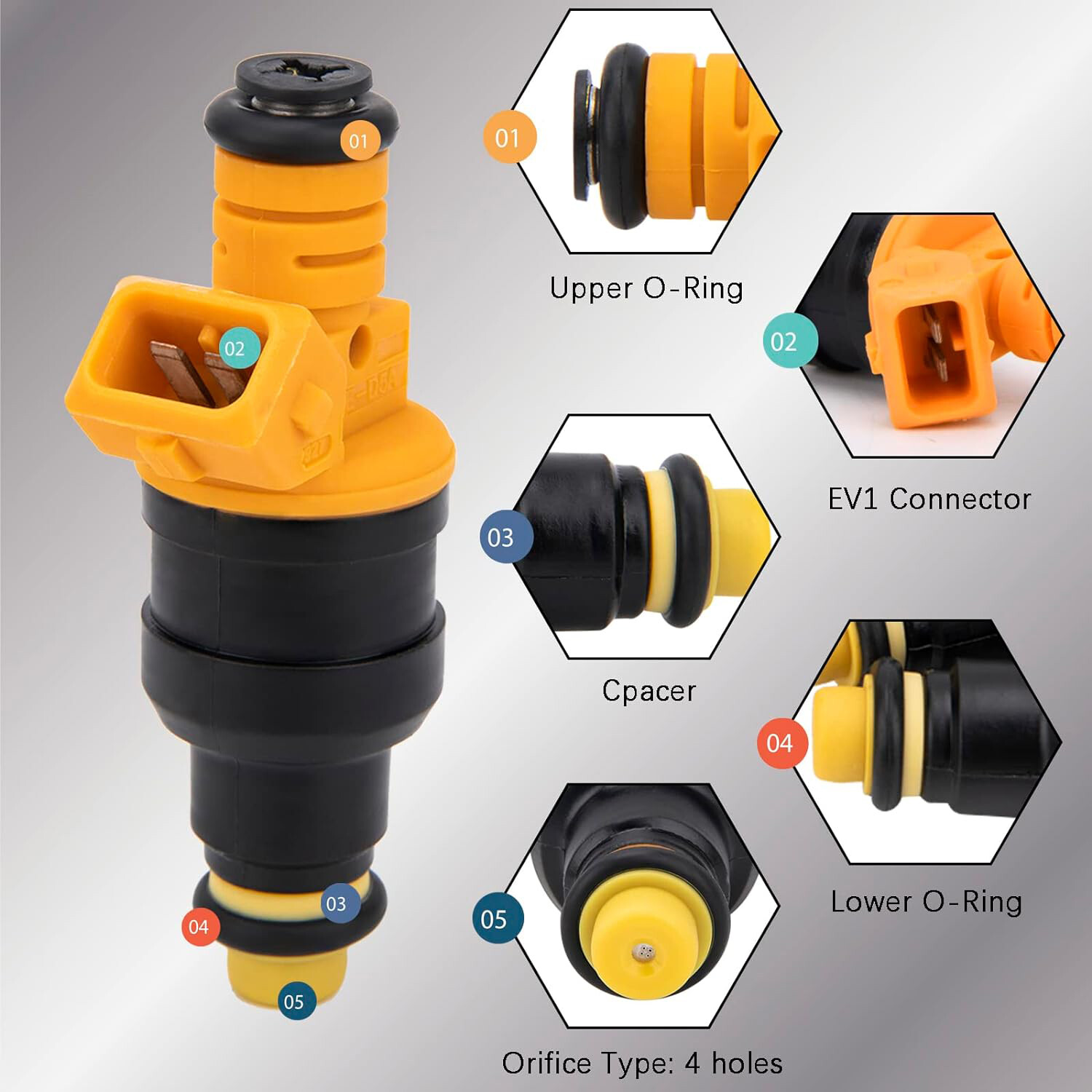 8pcs Flow Matched Bosch Fuel Injectors 0280150943 for Ford 4.6 5.0 5.4 5.8L