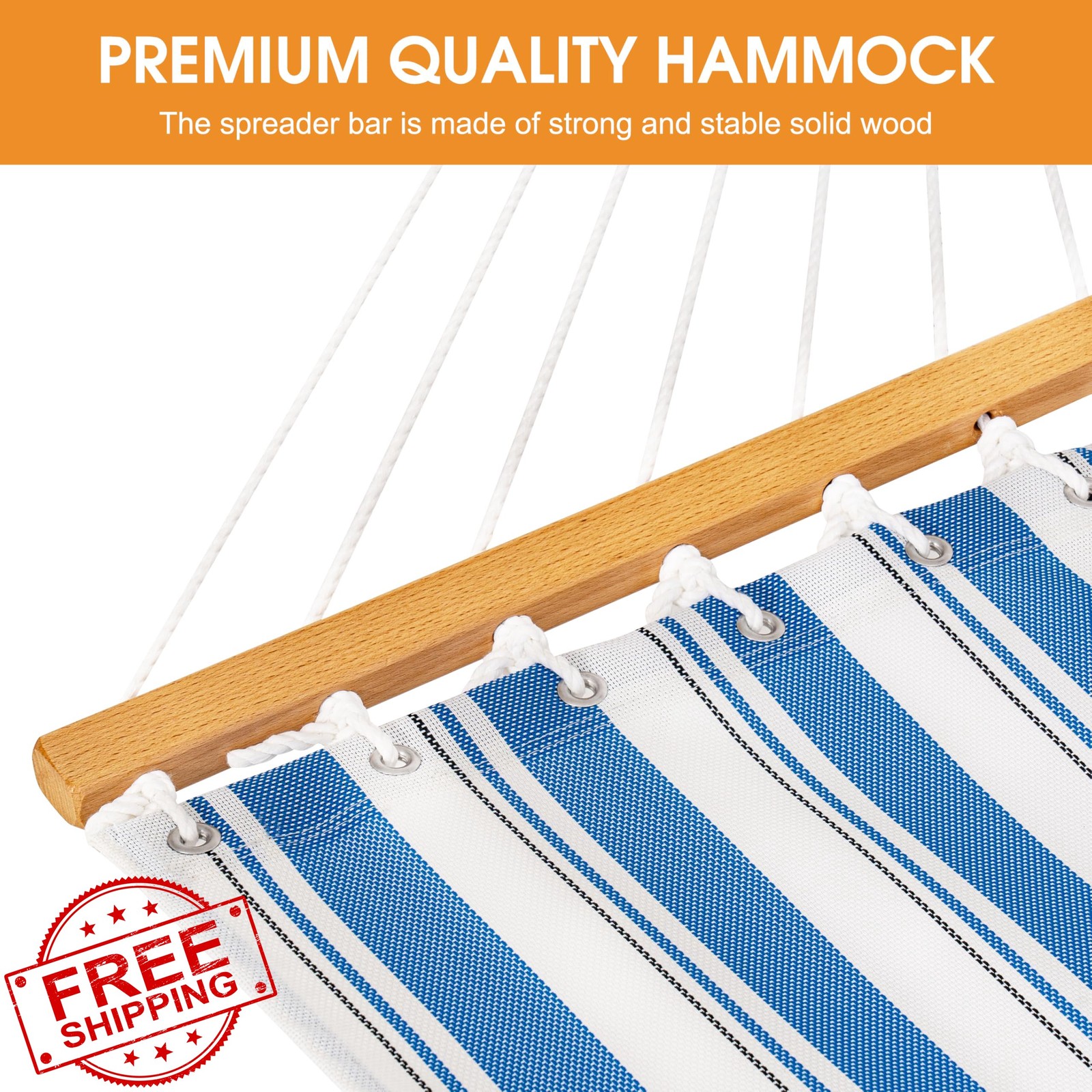 Lazy Daze Hammocks Double Quick Dry Hammock Blue Stripes 450lb