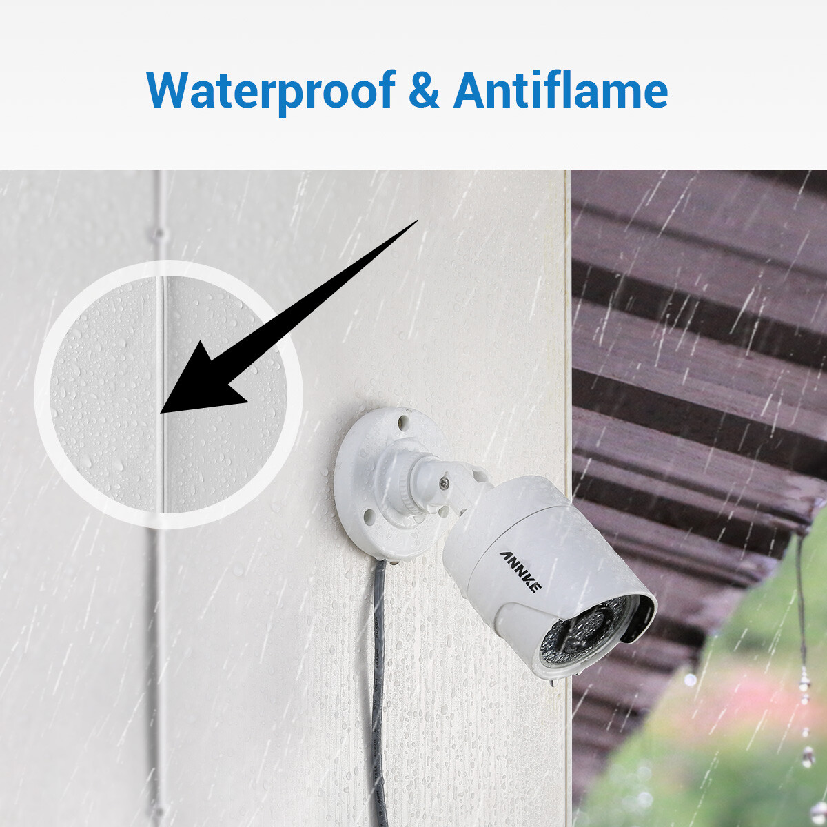 ANNKE 4PCS 100FT 30m Video Power BNC Cable for CCTV Security Camera System White