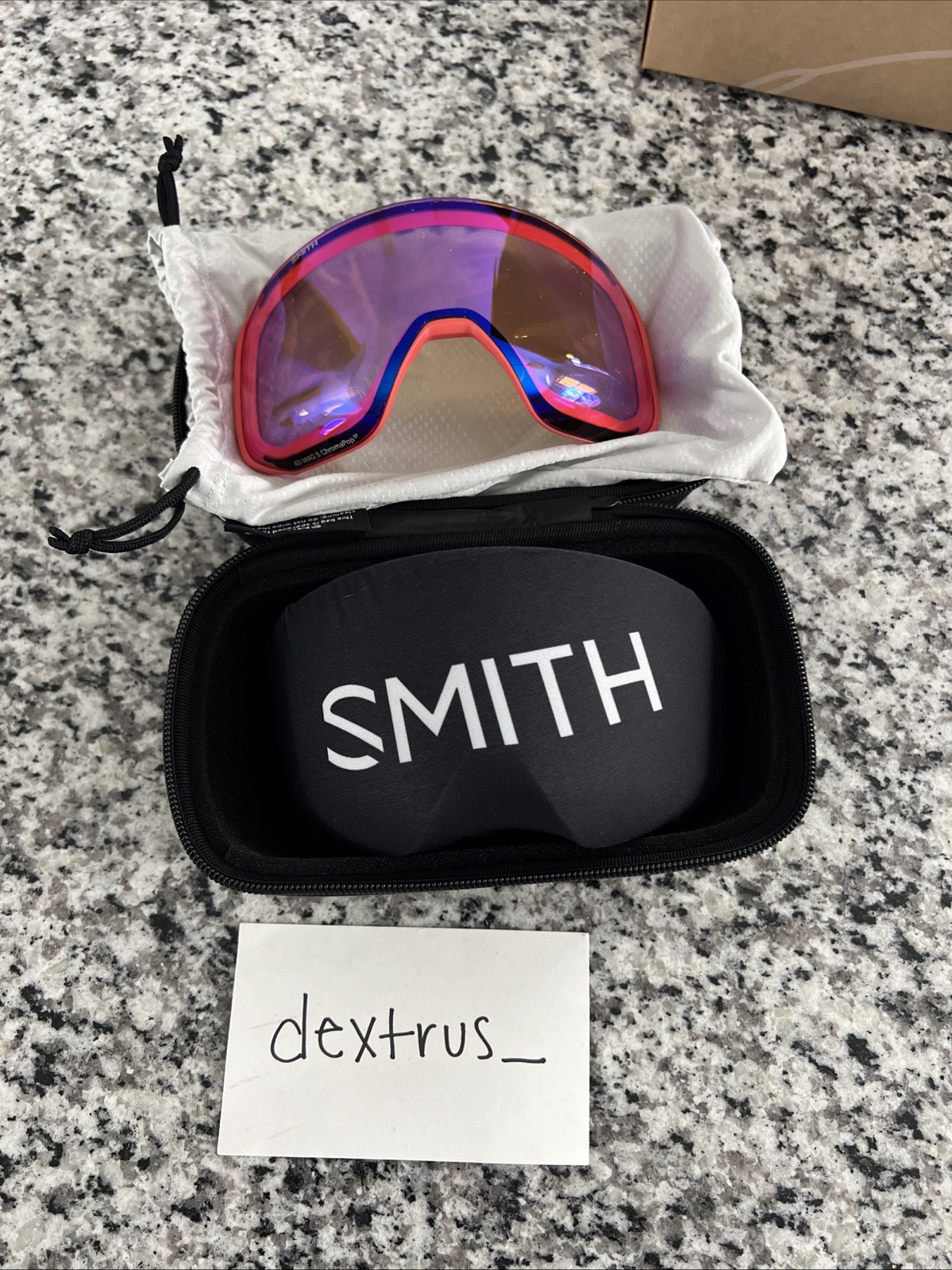NEW SMITH 4D MAG S Goggles-Poppy-Chromapop Sun Black+Bonus Lens