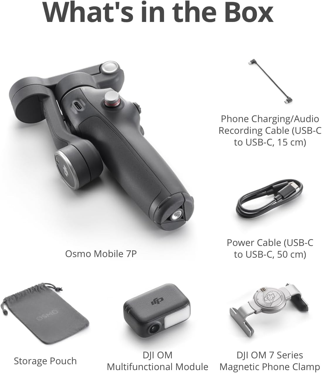 DJI Osmo Mobile 7P Gimbal Stabilizer for iPhone, Android, Native Tracking