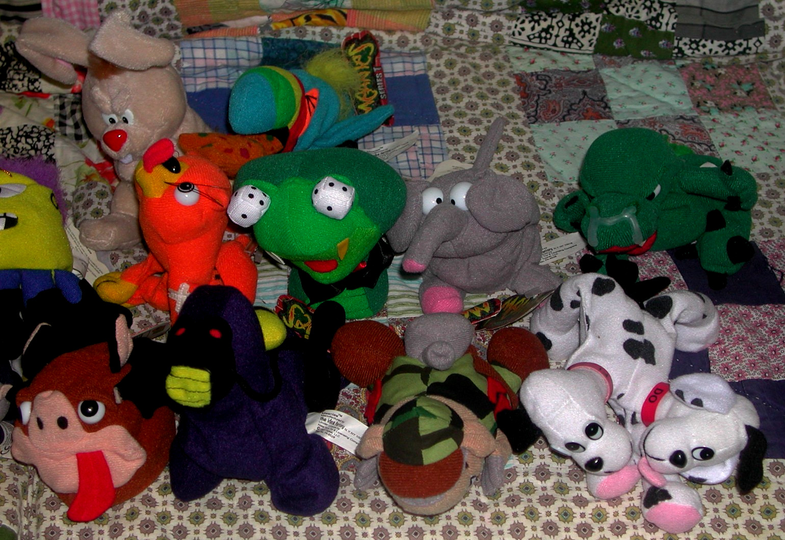 1 LOT OF 13 DIFFERENT MEANIES SERIES 1 STUFFED TOYS WITH TAGS