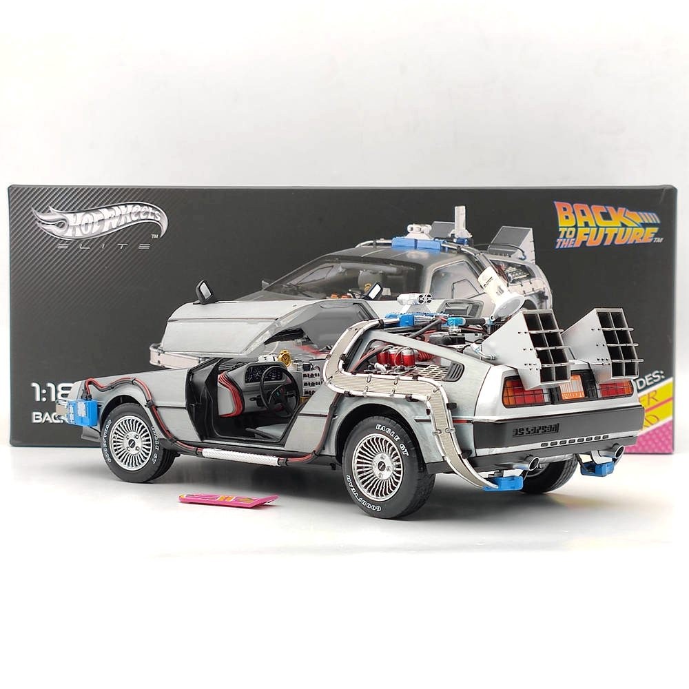 Hot Wheels 1/18 Elite Back To The Future Time Machine Ultimate Edition BCJ97 New