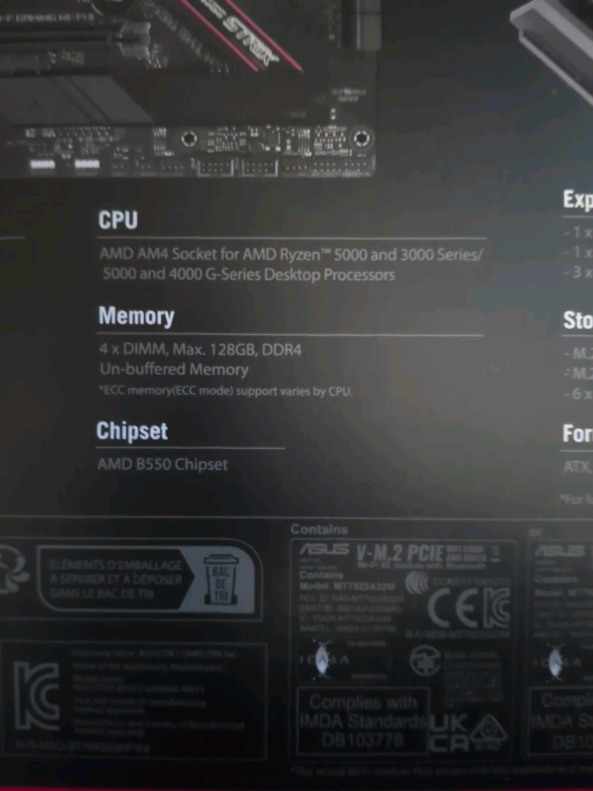 ASUS ROG Strix B550-F Gaming WiFi II AMD Socket AM4 ATX DDR4 Motherboard