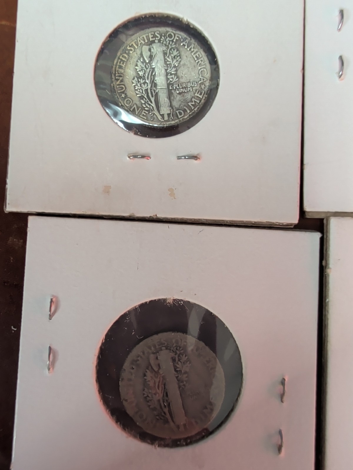 Lot Of 4 Circulated 1917 Mercury Dimes