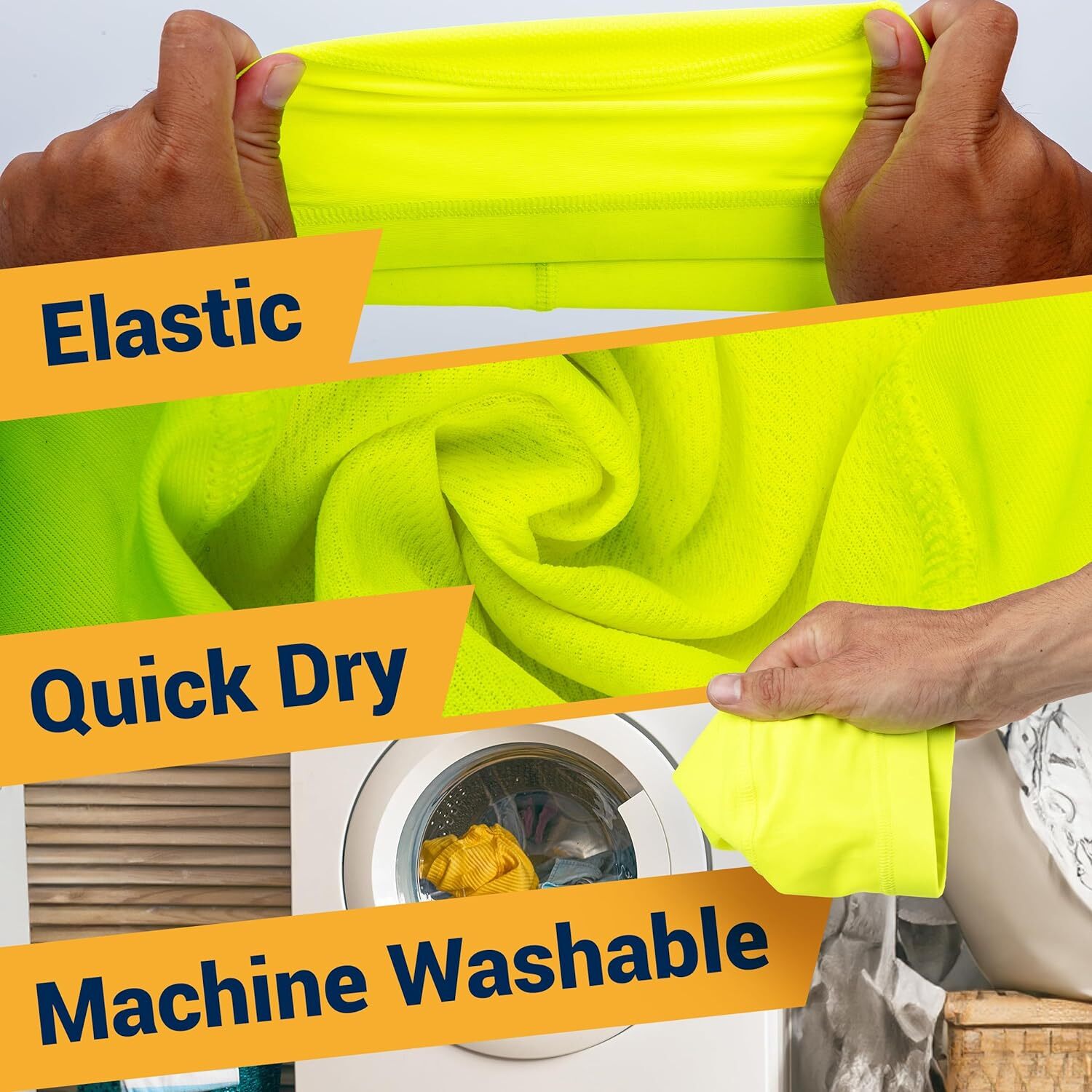 Hard Hat Liner - Skull Cap Helmet for Men. Cooling Cap, Yellow