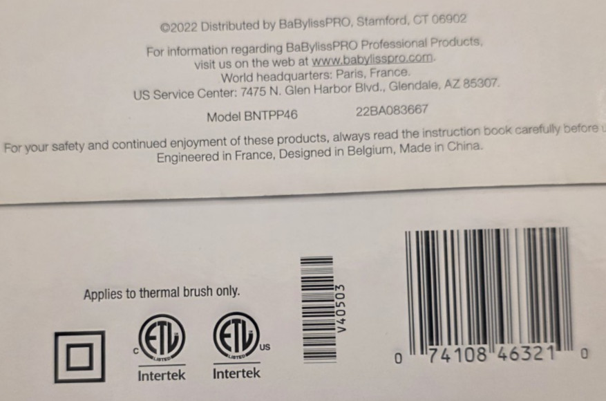 NEW BaByliss Pro Nano Titanium 2000 Watt Ionic Dryer & Paddle Thermal Brush