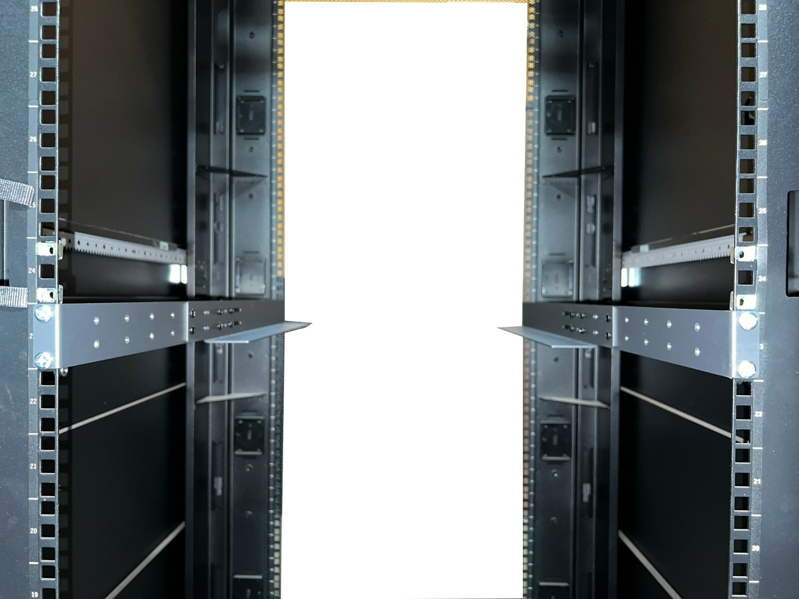 1 Set, Brand New 1U Rack Mount 4-Post Server Shelf Adjustable Rails