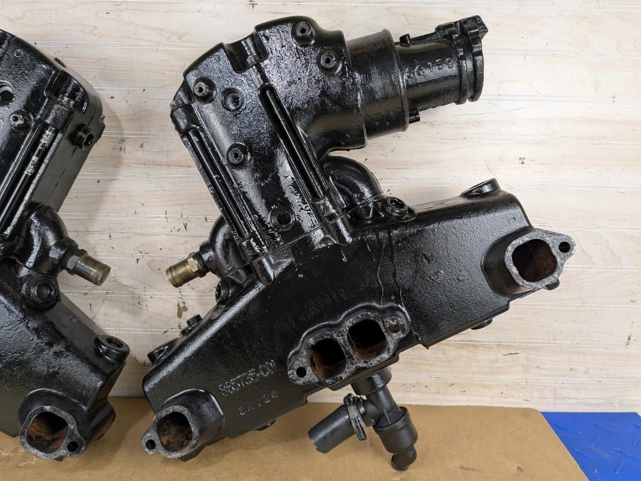 MerCruiser V8 Dry Joint Exhaust Manifolds & Risers PAIR 5.0L 5.7L 6.2L