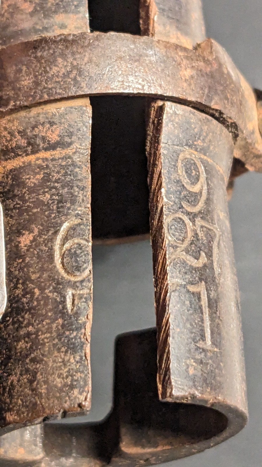 1876 Martini Henry British socket bayonet with leather scabbard Boer War WWI