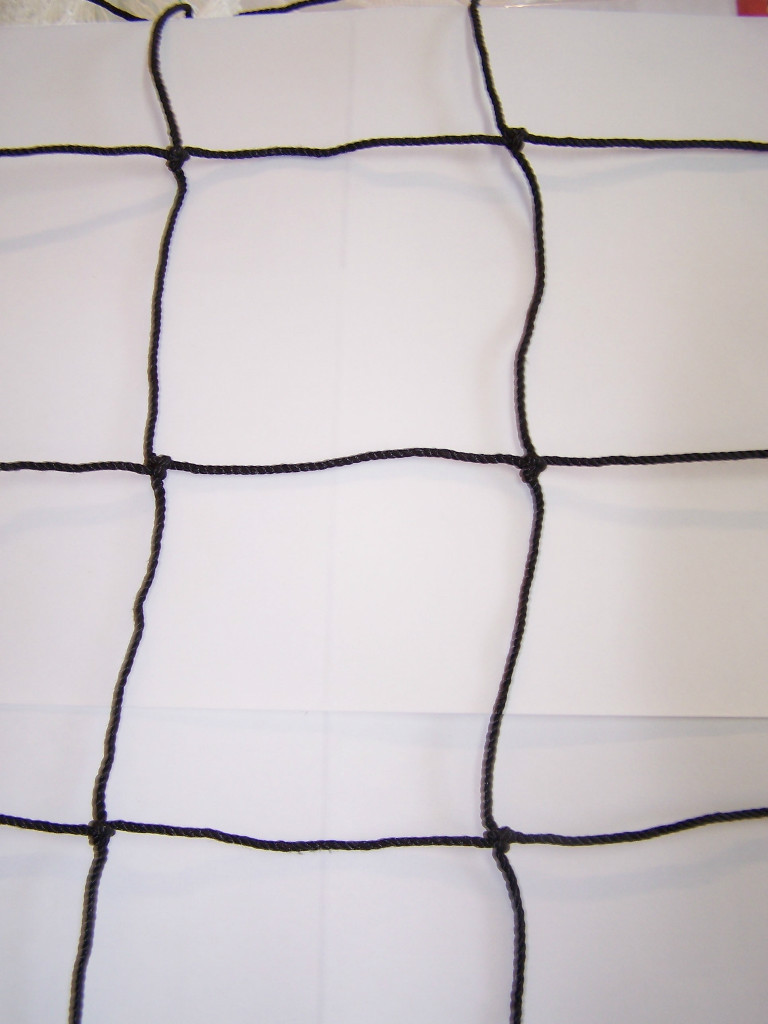 100' X 6' Soccer Impact Backstop Barrier Net Black Square Nylon 4" Mesh #36 Net