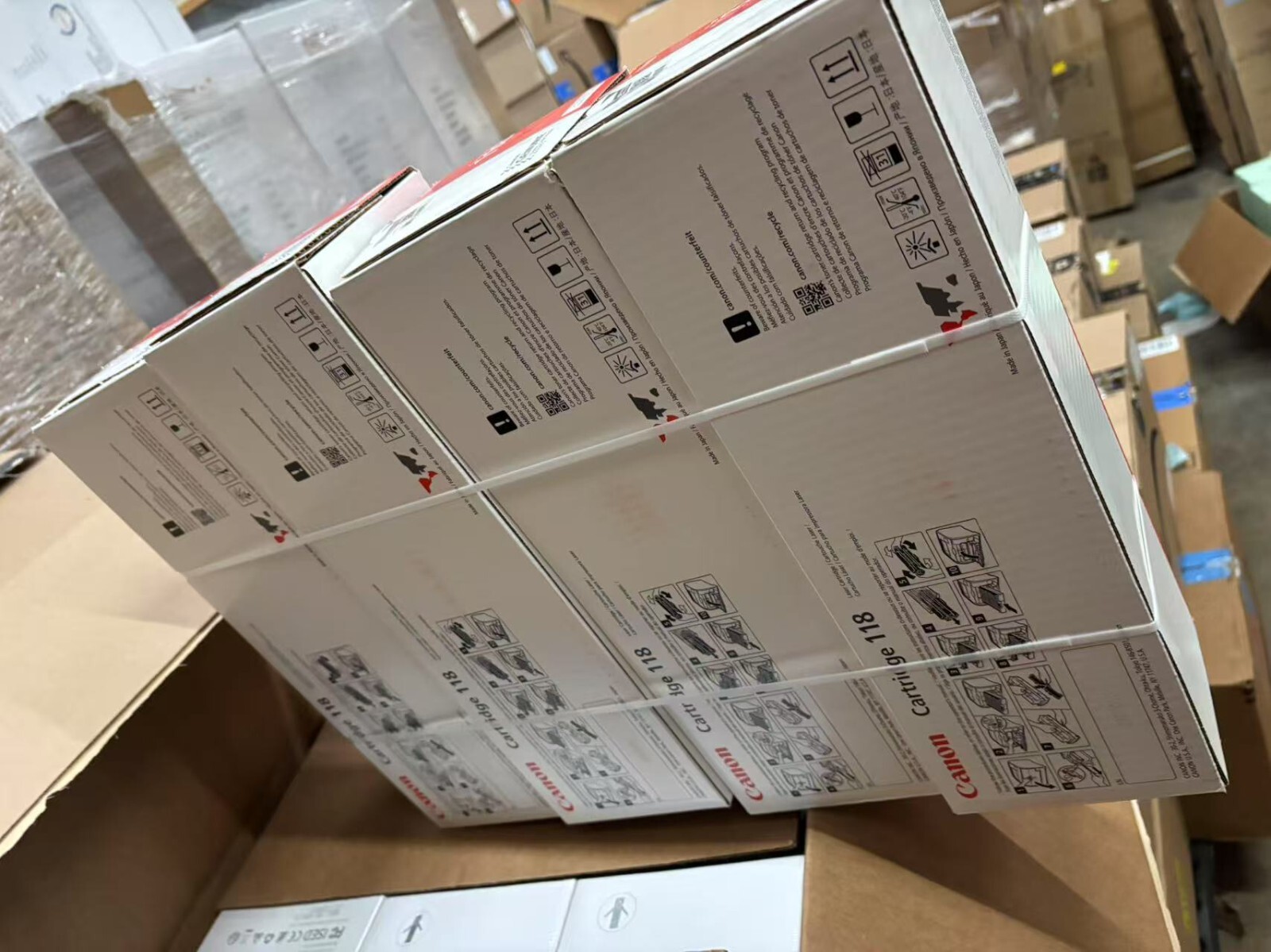 Canon 118 GENUINE new in box full 4 color set black, cyan, magenta, yellow