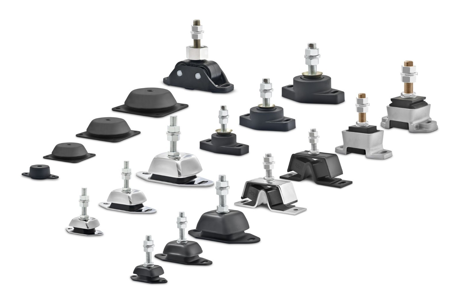 Marine Engine Mount Set Replaces Yanmar 2GM-2YM-3GM-3YM #75 and #100