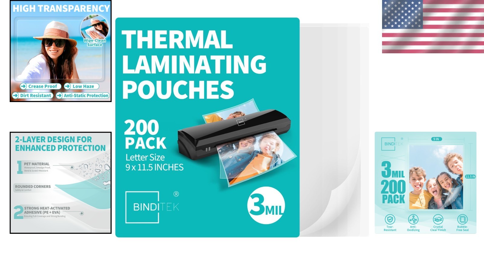Ultra Clear Glossy Laminating Sheets, Letter Size, Heat Seal