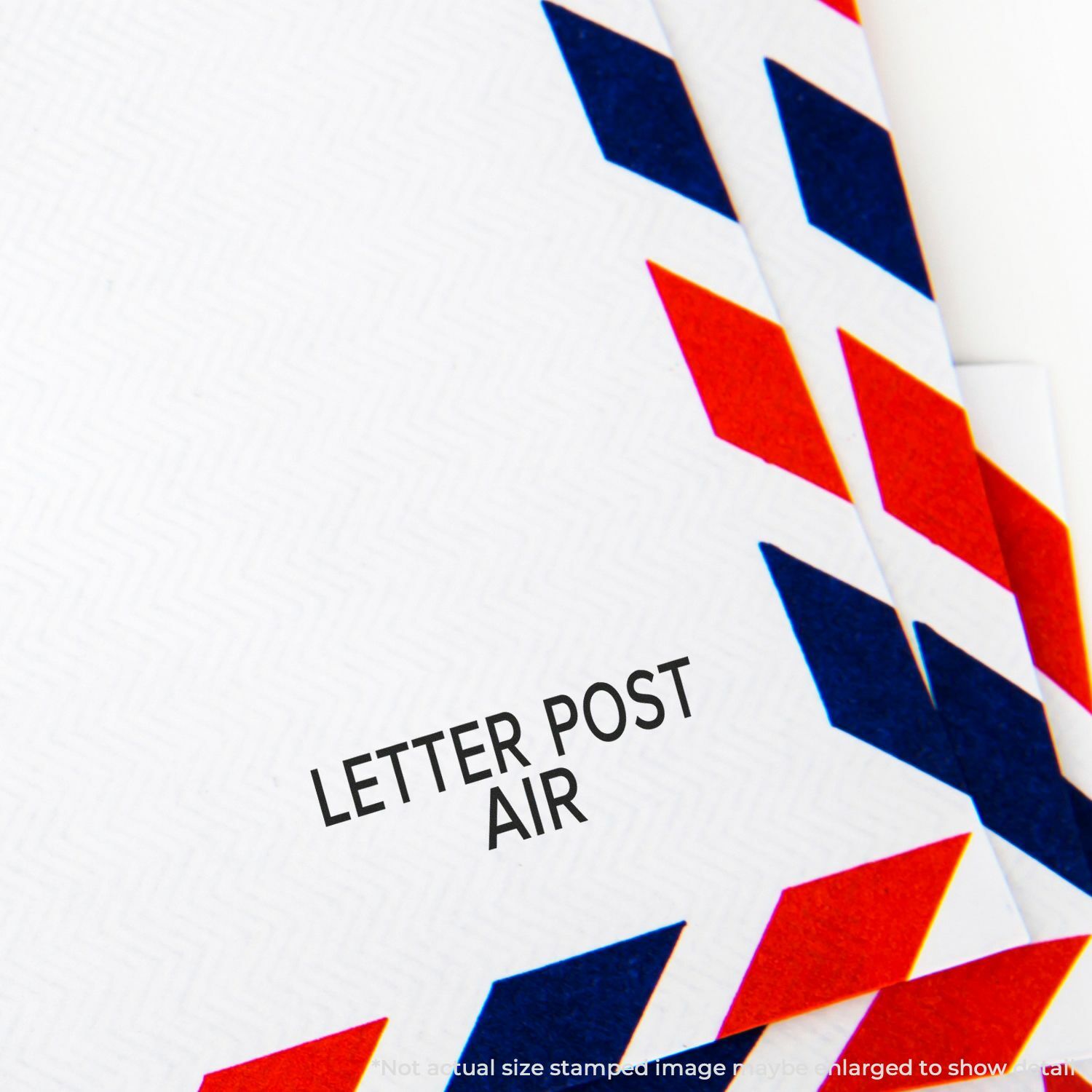 Letter Post Air Rubber Stamp Size 1/2" Tall x 1-1/2" Wide