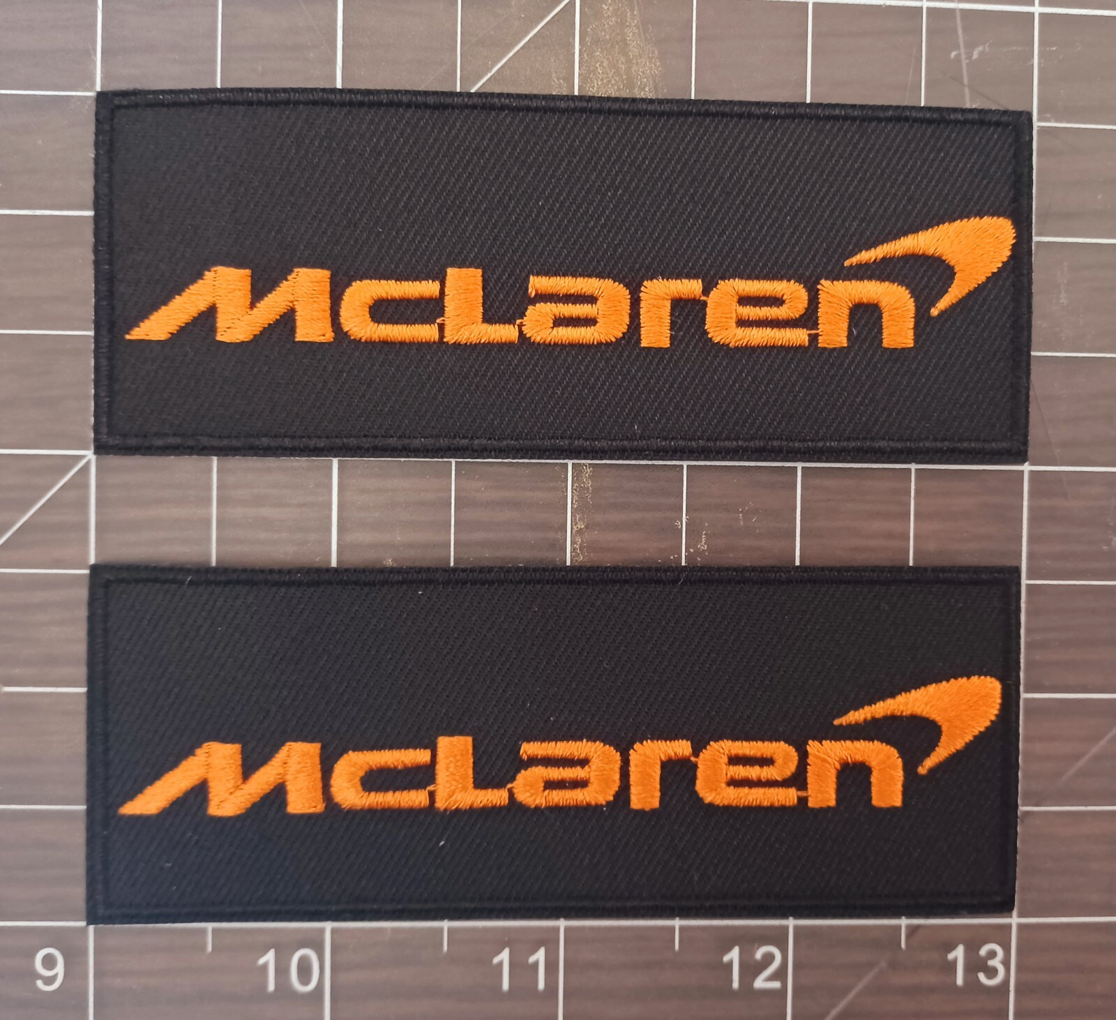 McLaren Embroidered Iron-On Patch 4x1.5" F1 Set of 2 Lando Norris Oscar Piastri