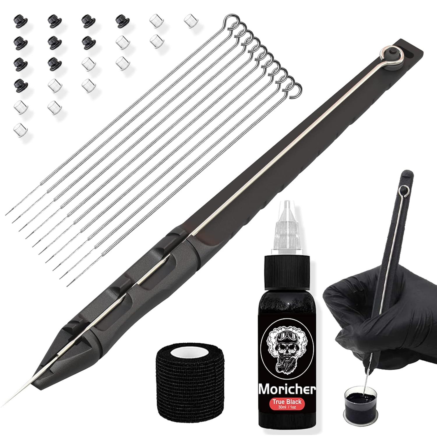 Hand Poke a Stick Tattoo Kit with Ink DIY Tattoo Practice Kit with Tattoo Needle