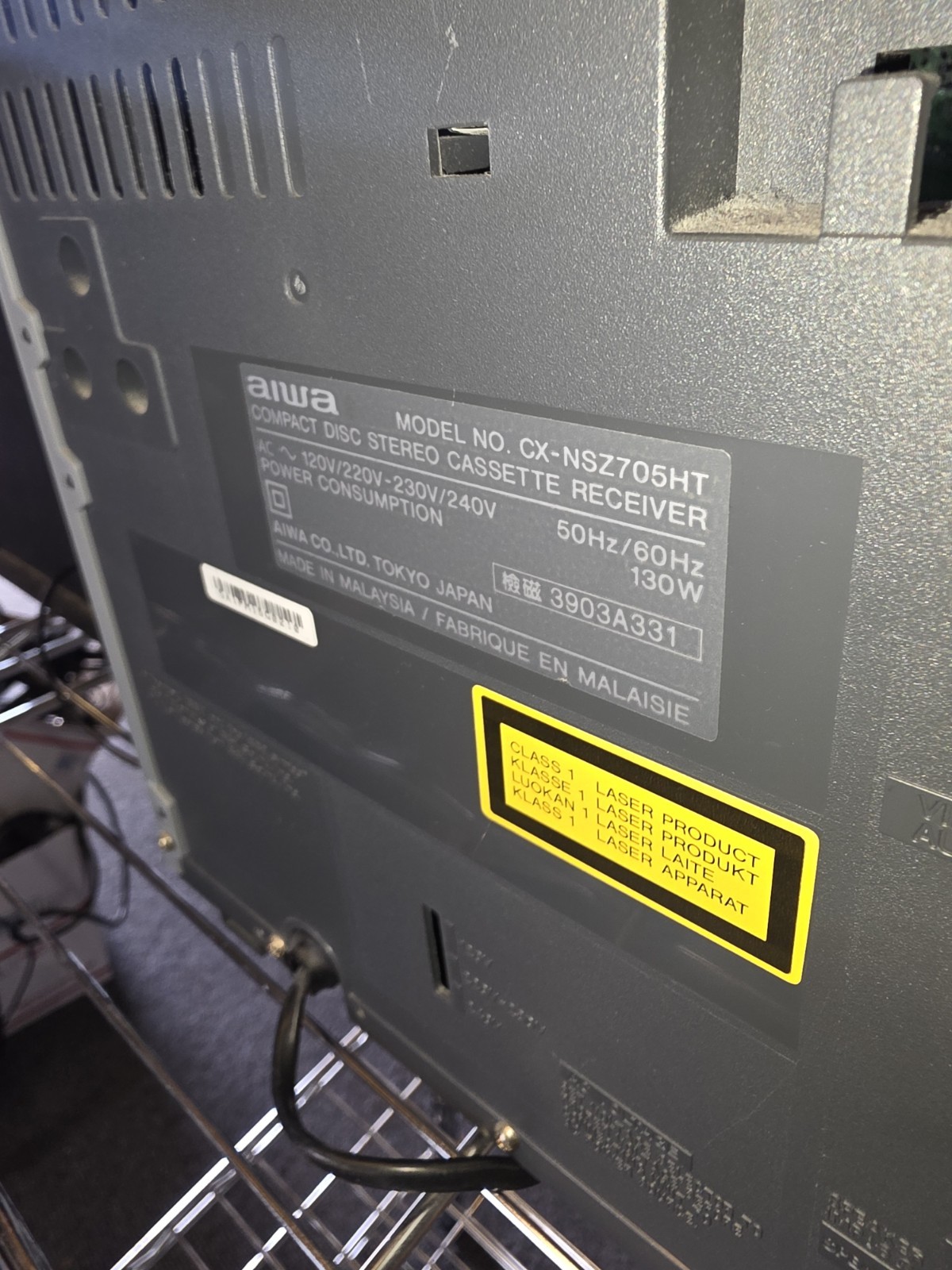 AIWA CX-NSZ705HT Compact Stereo System w/ Dual Powered Subwoofers – AM/FM Works