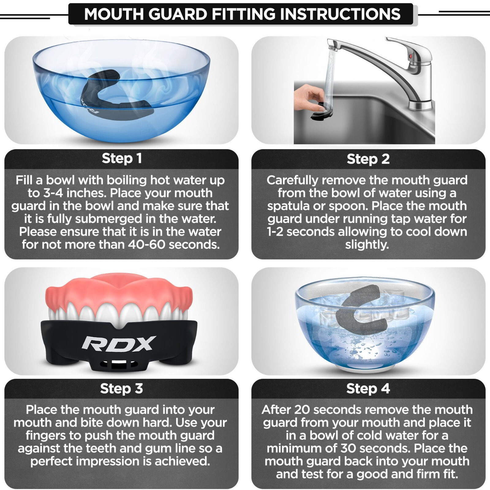 RDX Boxing Mouth Guard with Case MMA Gum Shield Teeth Grinding, Mouth Protector
