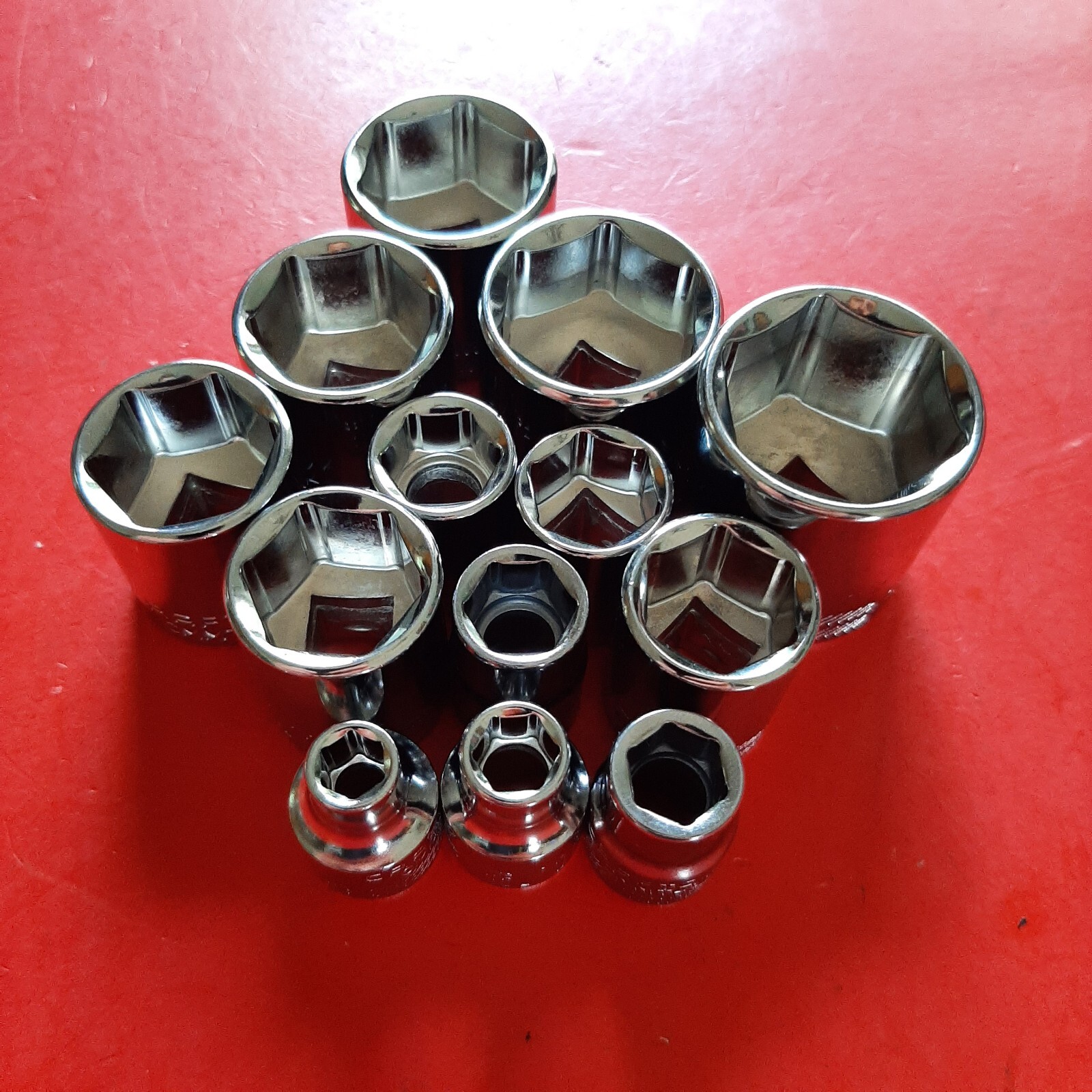 NEW CRAFTSMAN TOOLS 13 Piece 3/8" Drive Shallow SAE 6 Point Socket Set 1/4-1"