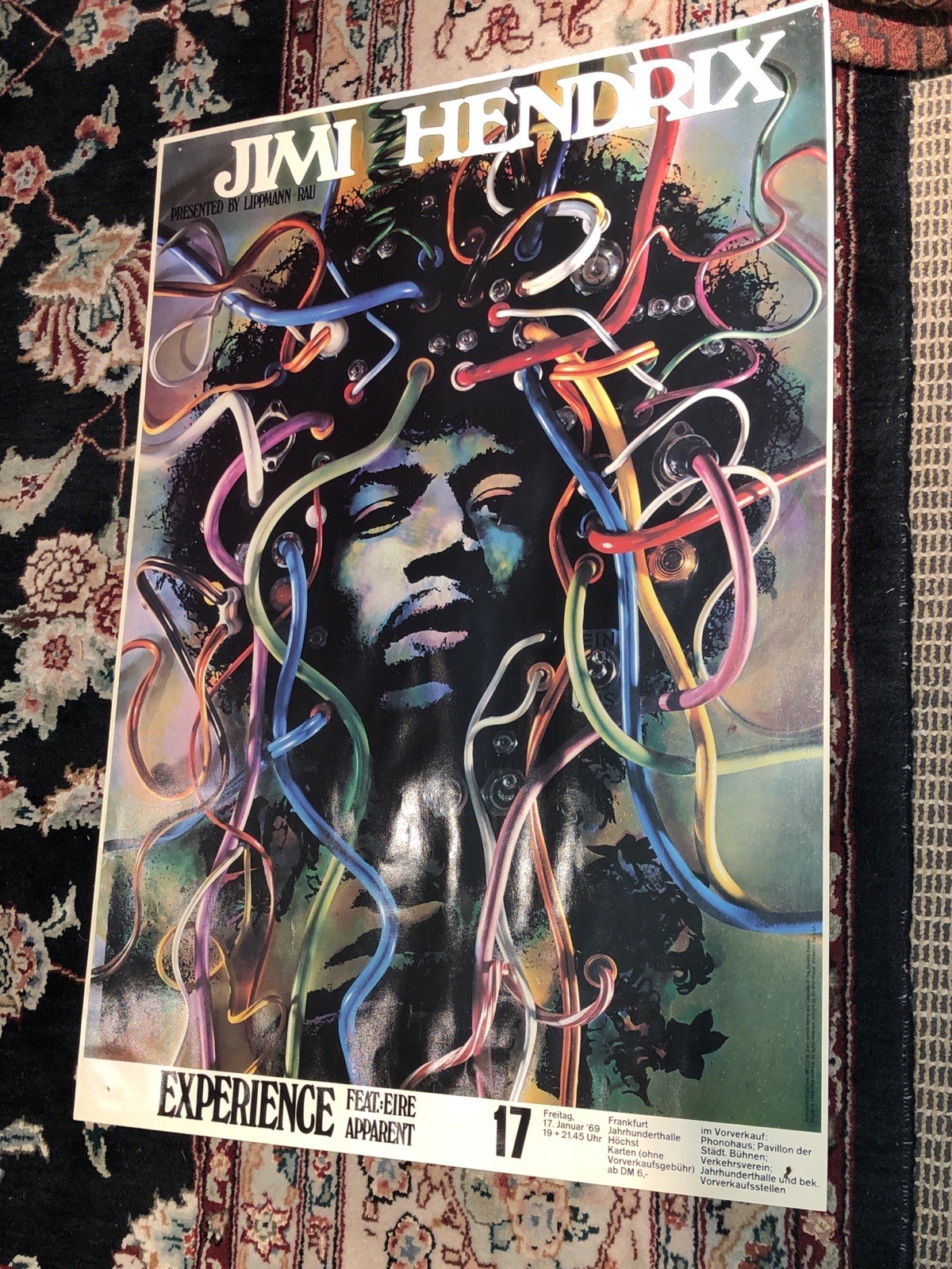 Jimi Hendrix - Presented by Lippmann + Rau - German Concert Poster Litho NICE!