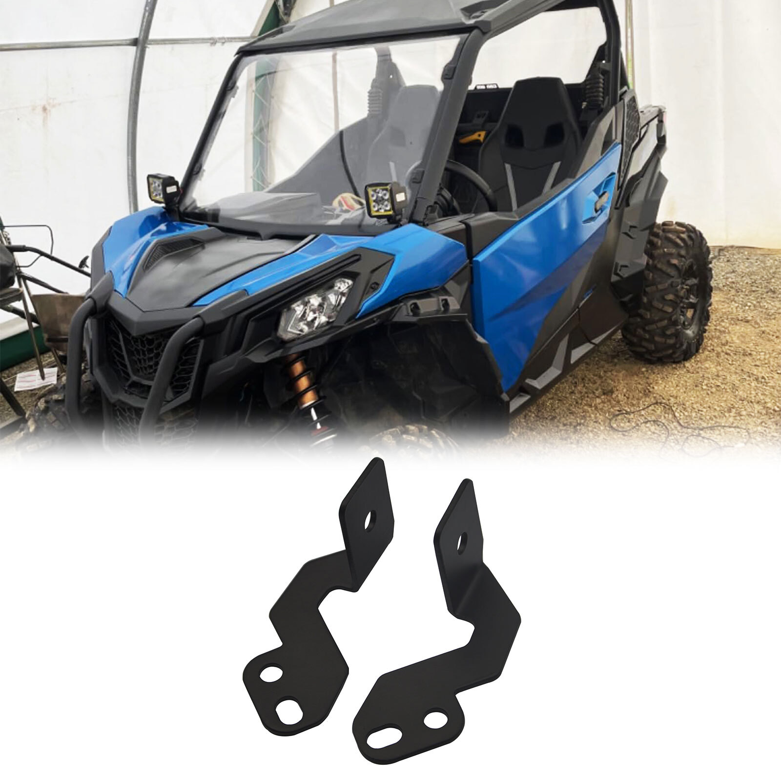 Fit Polaris RZR XP 1000 900S Side Cage A-Pillar Fog Light Pod Mount Brackets