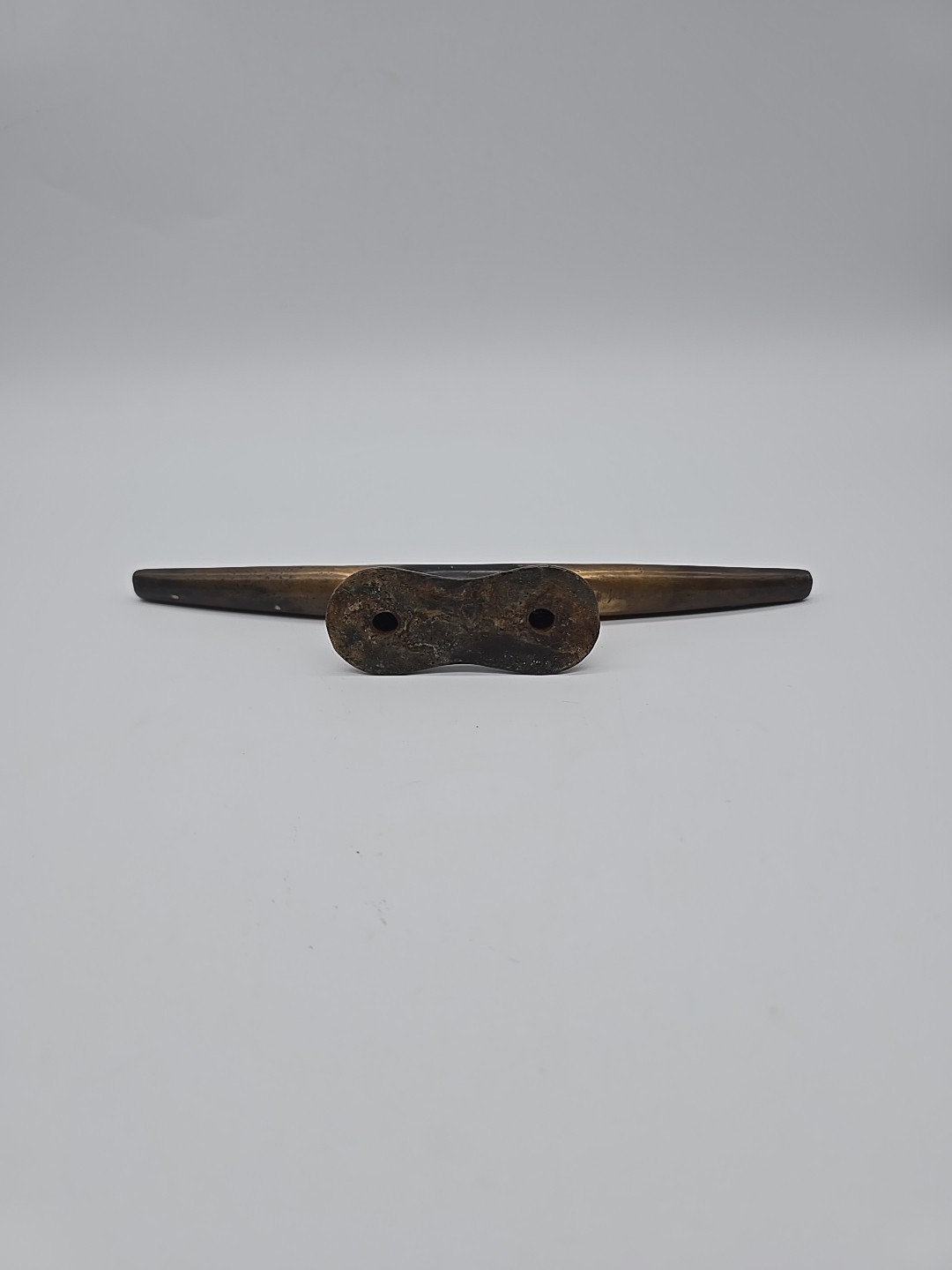 Vintage Antique Solid Brass Boat Dock Cleat Nautical Maritime Tie Down Marine 8"