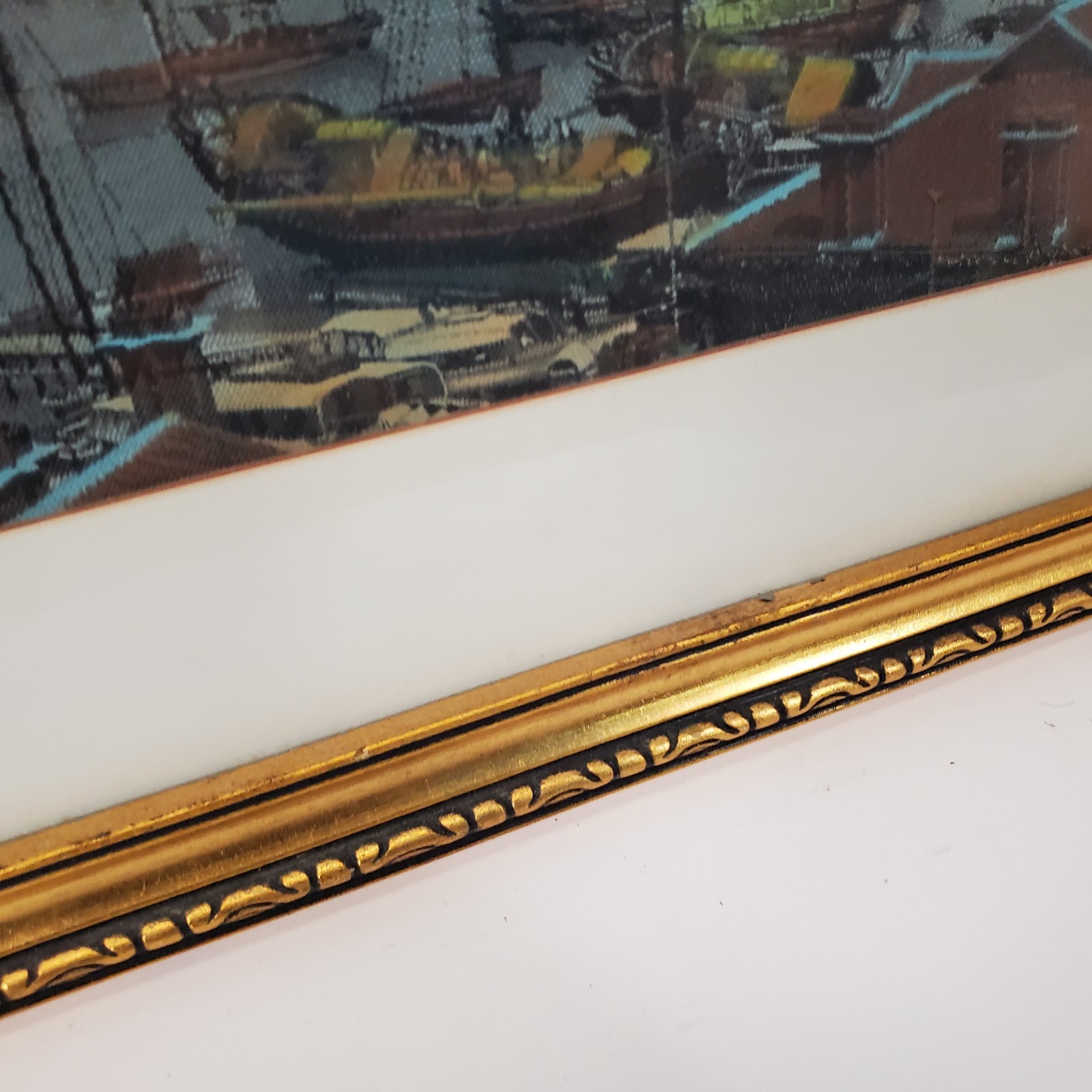 Vintage Shanghai The Bund Silk Woven Panorama Framed Historical Waterfront Art