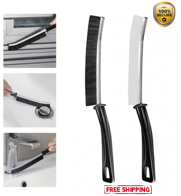 6pcs Long‑Handle Crevice Cleaning Brush – Stiff Bristles for Hard Grooves - NEW