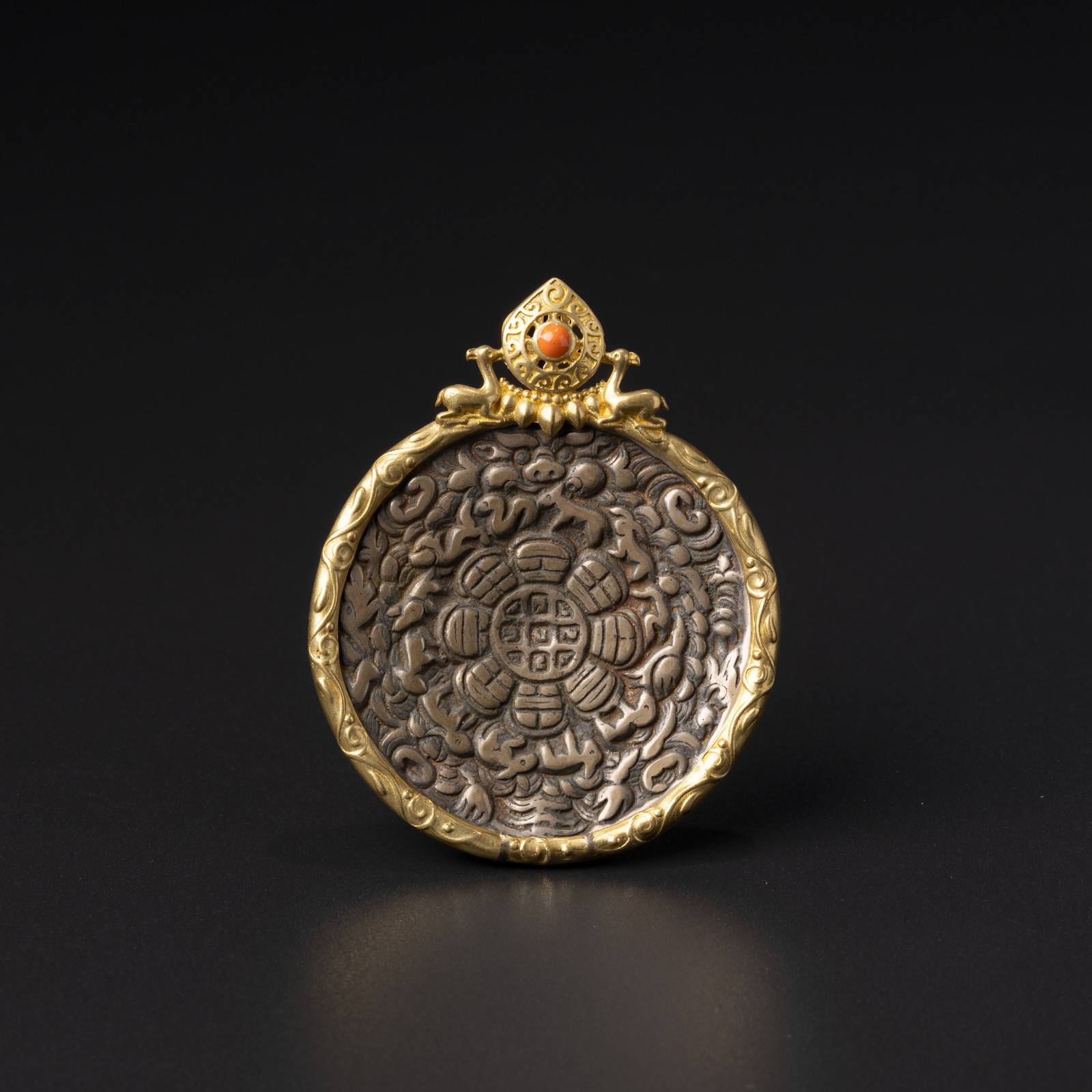 Antique Tibetan Bronze Amulet Pendant