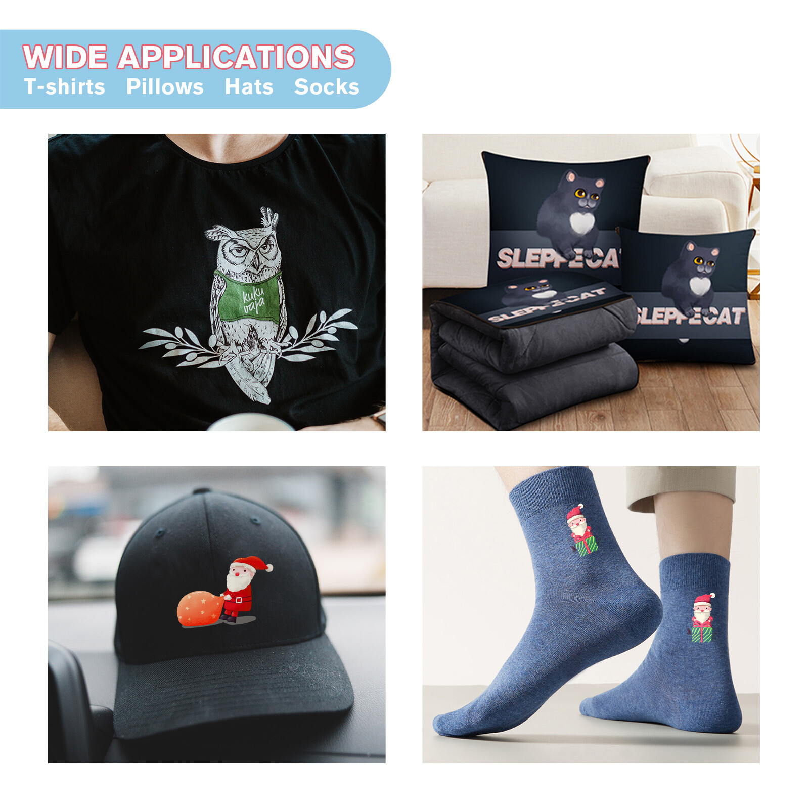 200 Bulk Blue Grid Iron-on Heat Transfer Paper Dark Fabric 8.5x11 Inkjet +Cricut