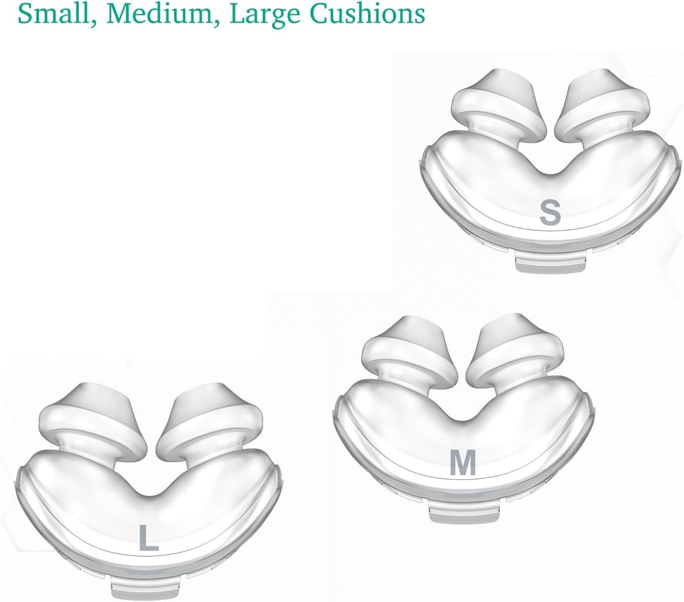 Nasal Pillow Supplies - Includes 3 Packs Nasal Mask Nose Pillows Small, Medium,