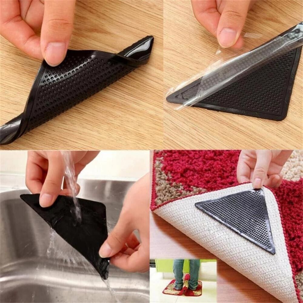 8× Rug Carpet Mats Grippers Non Slip Anti-skid Washable Reusable Grips Pads US