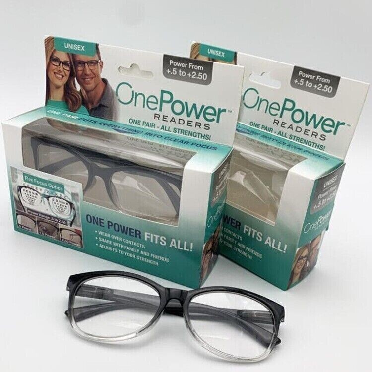 2Pairs Auto Focus Reading Glasses for Presbyopia, Unisex 0.5-2.5D Clear Vision