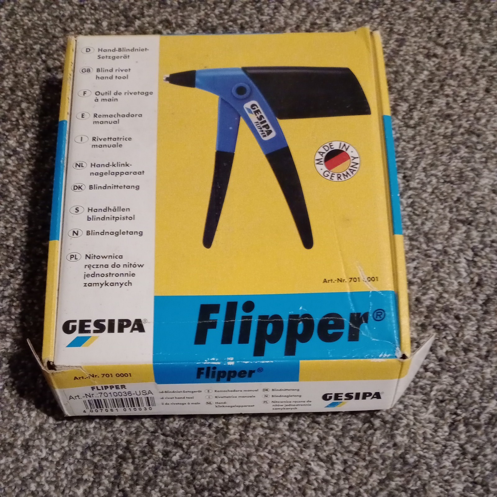 Gesipa Flipper Blind Rivet Hand Tool TOOL ONLY NO ACCESSORIES German Made
