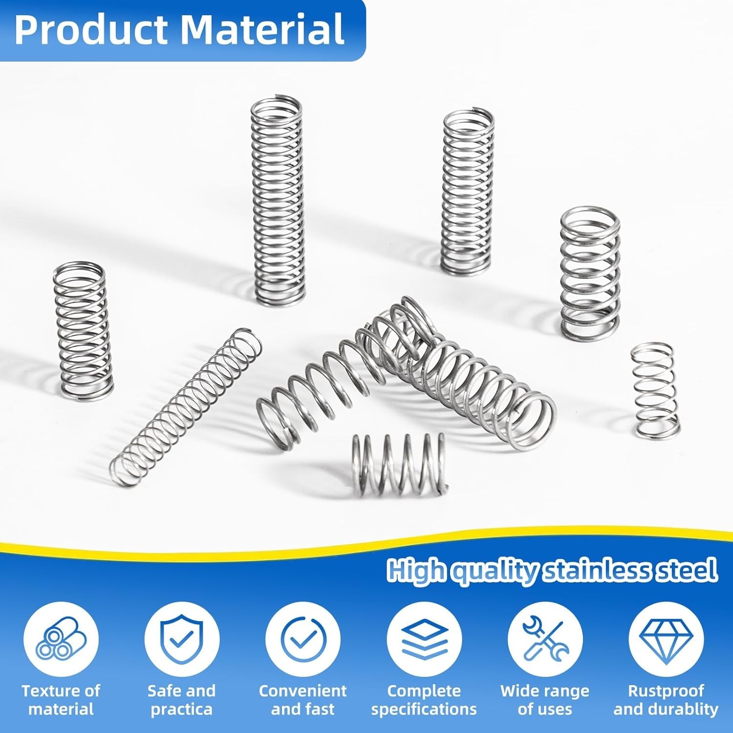 380PCS Stainless Steel Compression Springs Assortment Kit - Small & Tiny Springs