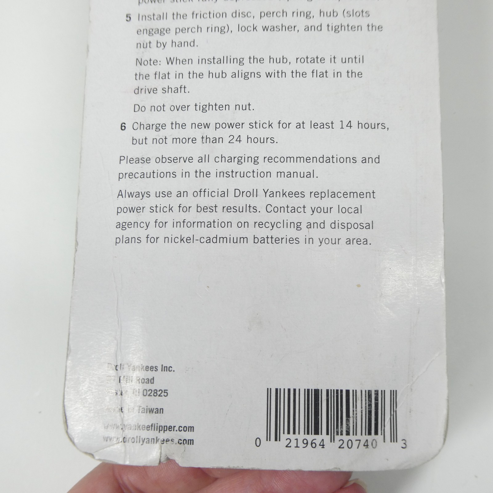 Droll Yankee Flipper Birdfeeder Power Stick Rechargeable Battery PWRSTK