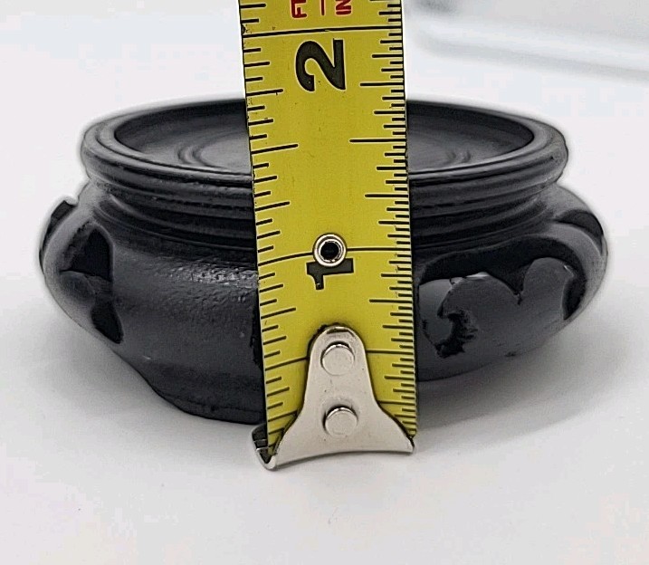 2 Vtg Chinese Carved Black Wood Bowl Pot Vase Display Stands Base Ornate WOCO