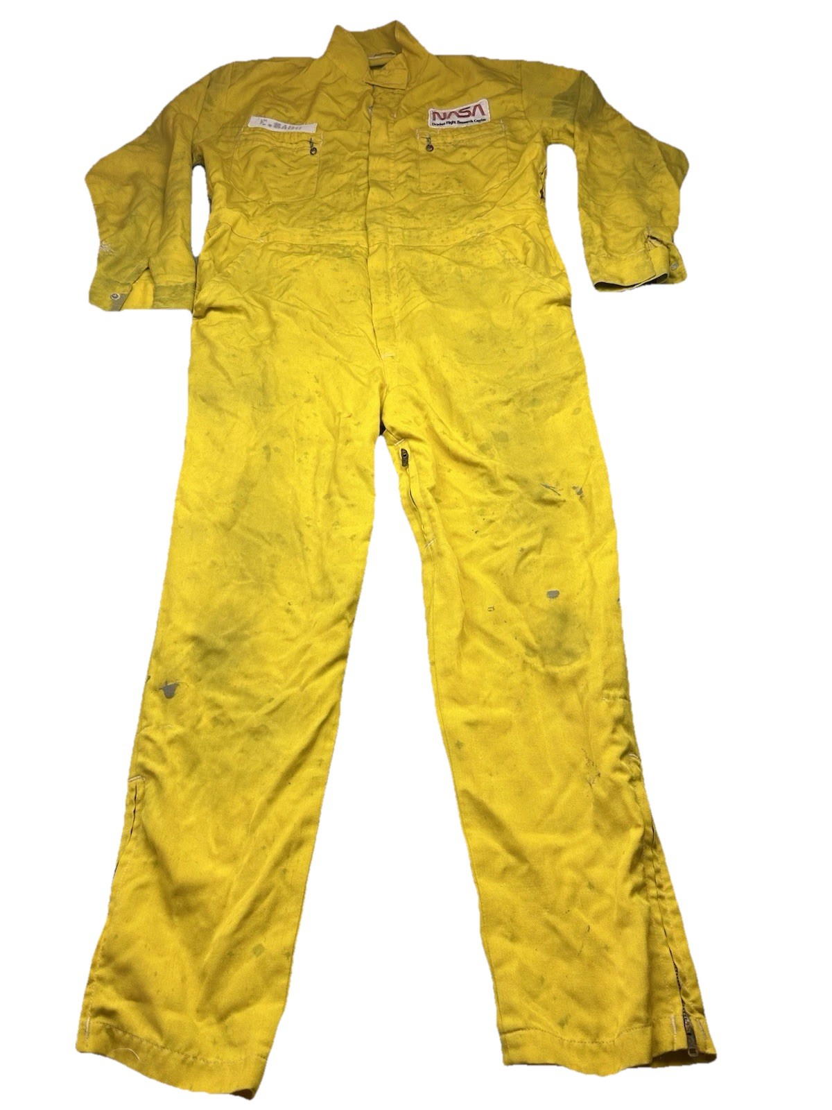 Vtg NASA Jumpsuit Dryden Flight Research Center Flight suit R-46 WORN THRASHED