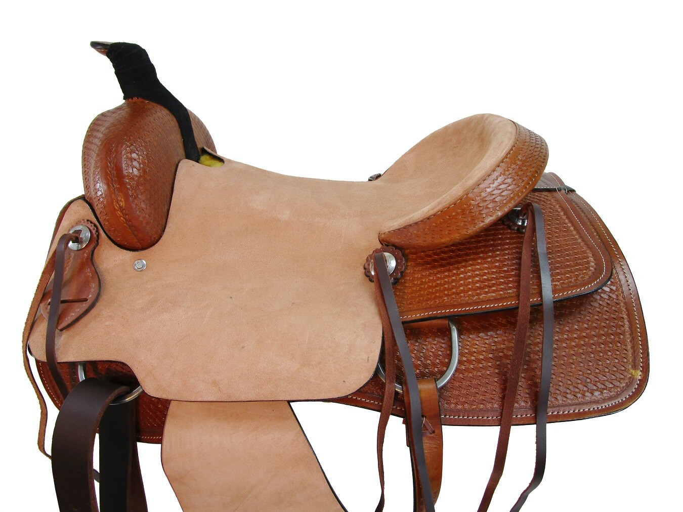RODEO WESTERN SADDLE 16 17 HORSE RANCH ROPING ROPER TOOLED LEATHER TACK SET