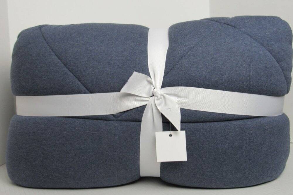Pottery Barn Teen Favorite Tee Comforter, Full Queen 86/86 Heathered Navy New