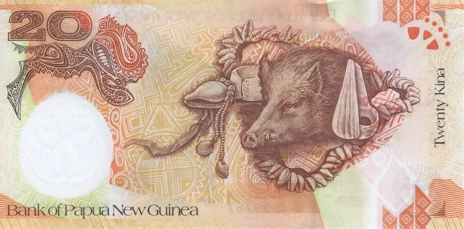 Papua New Guinea 20 Kina Banknote P-36 2008 Commemorative Uncirculated Currency