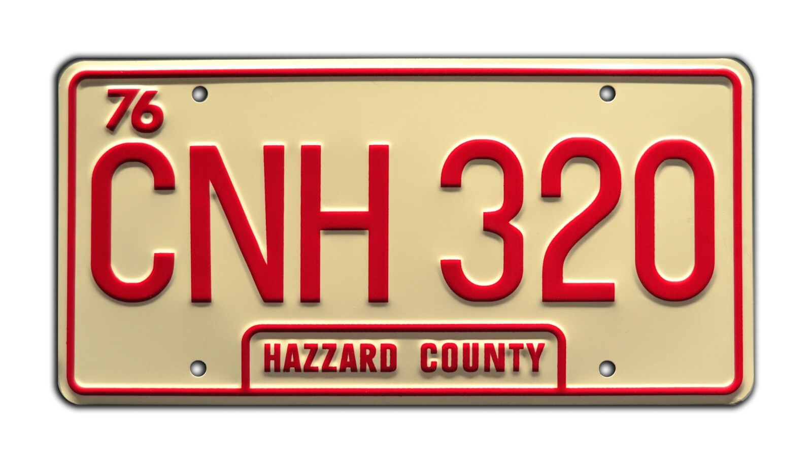 Dukes of Hazzard | General Lee | CNH 320 | STAMPED Replica Prop License Plate