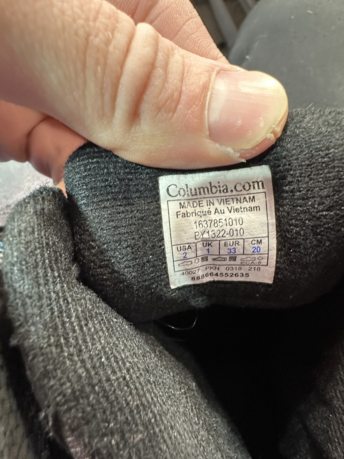 Columbia Rope Tow III Waterproof Snow Boots Black BY1322-010 Boys Youth Size 2